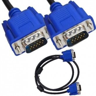 Шнур компьютерный VGA, штекер HDB 15pin - штекер HDB 15pin, с фильтром, 5м. Киев. фото 1 Шнур компьютерный VGA, штекер HDB 15pin - штекер HDB 15pin, с фильтром, 5м. Киев. фото 1