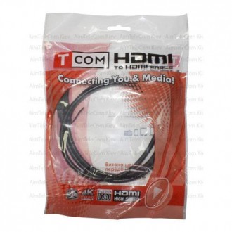 Шнур HDMI, штекер - штекер, Vers-1.4, Ø6мм, gold, 0.7м, чёрный
Шнур HDMI . . фото 4