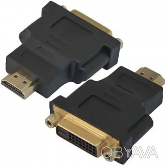 Переходник гнездо DVI (24+1) - штекер HDMI, gold, пластик
Переходник DVI розетка. . фото 1