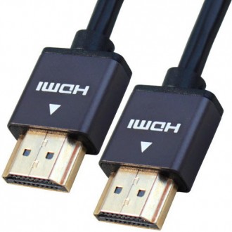Шнур HDMI Ultra Slim, штекер - штекер, Vers-1.4, "позолоченный", Ø4.2мм, . . фото 3