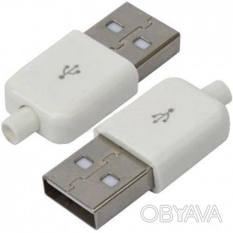 Штекер USB тип A, під шнур, бакеліт, білий, 1уп-100шт
Штекер USB A призначений д. . фото 1
