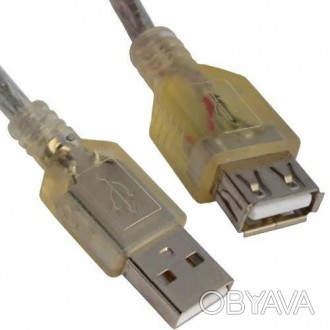 Удлиннитель USB, штекер A - гнездо А, Vers-2.0, диаметр 5мм, 0.8м, прозрачный
Уд. . фото 1