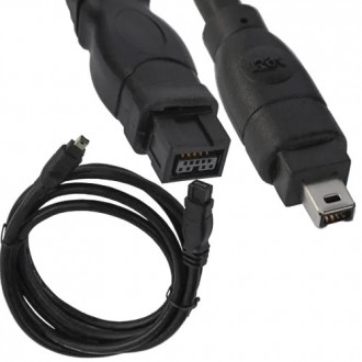 Шнур Firewire IEEE 1394B, штекер 4рin - штекер 9рin, диаметр 4мм, 1.5м, чёрный. Киев. фото 1 Шнур Firewire IEEE 1394B, штекер 4рin - штекер 9рin, диаметр 4мм, 1.5м, чёрный. Киев. фото 1
