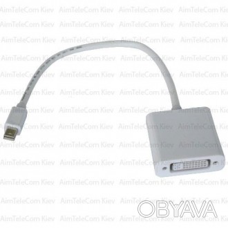 Переходник, штекер mini Display Port - гнездо DVI, предназначен для передачи циф. . фото 1