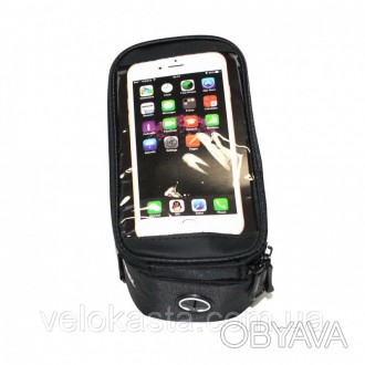 Сумка на раму для инструмента и смартфона 5.5" (GA-43) , ROSWHEEL , черный цвет.. . фото 1