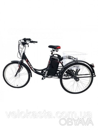 Электровелосипед трехколесный стальной с ручкой газа и системой PAS
Рама: стальн. . фото 1