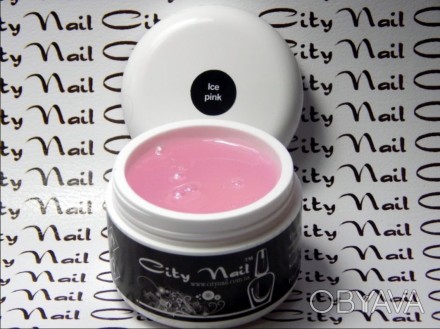 Строительный гель для наращивания ногтей Ice pink торговой марки CityNail 15 мл . . фото 1