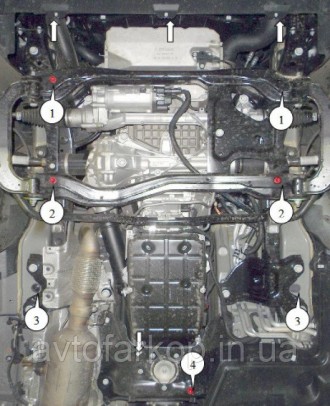 Защита двигателя для автомобиля:
Audi A4 В9 (2015- Кольчуга
Защищает двигатель, . . фото 52