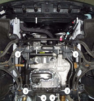 Номер по каталогу 1.0125.00
Защита двигателя и КПП Audi A4 B6 /A4 В7 (2000-2008). . фото 25