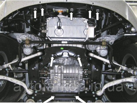 Номер по каталогу 1.0125.00
Защита двигателя и КПП Audi A4 B6 /A4 В7 (2000-2008). . фото 15