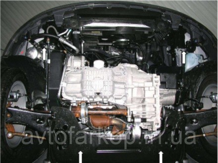 Защита двигателя автомобиля:
Ford Fiesta 6 JH (2001-2008) Кольчуга
Защищает двиг. . фото 4