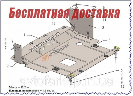 Защита двигателя Ford Courier/Tourneo Courier (2014-2018)(Защита двигателя Форд . Київ. фото 1 Защита двигателя Ford Courier/Tourneo Courier (2014-2018)(Защита двигателя Форд . Київ. фото 1
