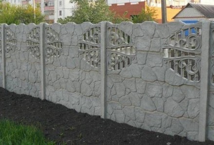 Еврозаборы из бетона, армированные металлическими прутами. Замеры, доставка, уст. . фото 6