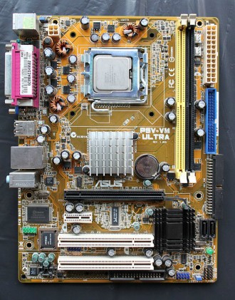 Материнская Плата Asus P5V-VM Ultra + Intel 04 Celeron D 3.06GHZ (SL9BR). Одесса. фото 1 Материнская Плата Asus P5V-VM Ultra + Intel 04 Celeron D 3.06GHZ (SL9BR). Одесса. фото 1