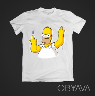 Футболка с печатью Homer для мужчин
- К заказу доступны белые мужские футболки р. . фото 1