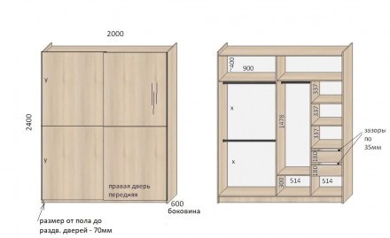 Шкаф из ДСП с раздвижными дверями новый, выставочный образец

Корпус: ДСП Егге. . фото 5