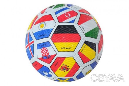 
М&apos;яч футбольний VA 0004 FLAG розмір 5, резина, Grain зернистий, 350-370г, . . фото 1