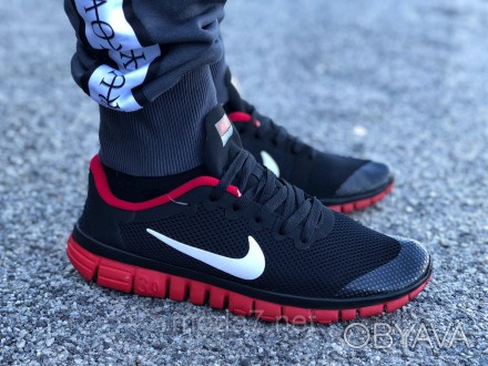Мужские кроссовки Nike Free Run 3.0 черные​ с красным
Стильные мужские кроссовки. . фото 1