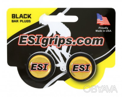 Заглушки руля - баренды ESI Bar Plug Black, чёрные
 
	Фирменные заглушки для рул. . фото 1
