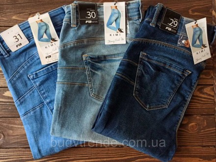 
Женские брендовые джинсы классические зауженные FB Sister Skinny Push UP 98% хл. . фото 4