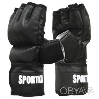 Перчатки для единоборств и MMA с открытыми пальцами SPORTKO 
Цвет:
синий, красны. . фото 1