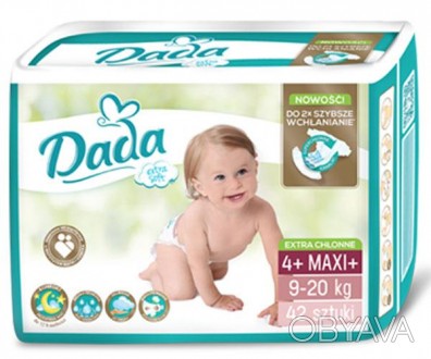 Dada Extra soft 4+ MAXI+ – это детские одноразовые подгузники именитого польског. . фото 1