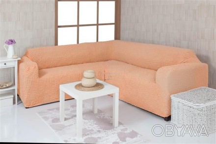 Чехол натяжной на угловой диван без оборки Venera 
Чехол полностью обтянет ваш д. . фото 1