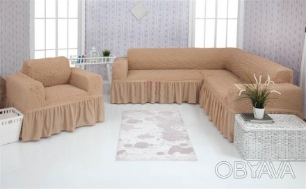 Чехол на 4-х местный угловой диван + кресло
Идеальная посадка на диваны и кресла. . фото 1