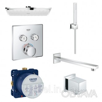 Душевая система Grohe Grohtherm SmartControl 34506SC0 состоит из верхнего и ручн. . фото 1