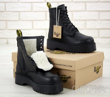 Женские ботинки Dr.Martens Black JADON кожа, зима черные.. . фото 1