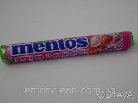 Жувальні драже Ментос полуничний мікс являють собою схожі на таблетки цукерки, р. . фото 1