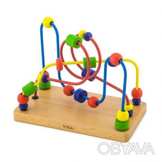 Лабиринт детский деревянный Viga Toys "Бусинки"
Эта игрушка не даст скучать ваше. . фото 1