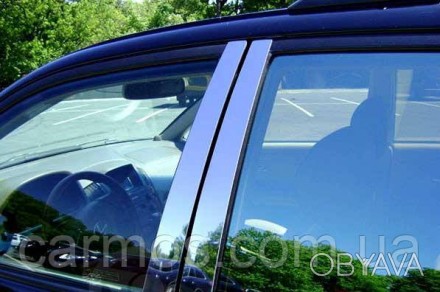Хром накладки на стойки Mitsubishi pajero wagon (мицубиси паджеро вагон) 2011 - . . фото 1