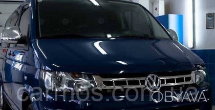  Накладка на решетку (2 части, нержавейка) Volkswagen Т5 (2010 > ) Хром накладки. . фото 1
