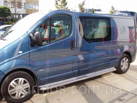 Пороги боковые (подножки) для Renault Trafic (Рено Трафик), нерж d60mm. Киев. фото 1