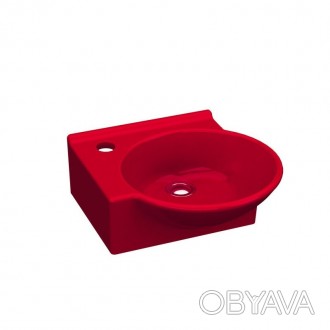 Умывальник керамический:
	- цвет красный глянец;
	- размеры составляют 360*330*1. . фото 1