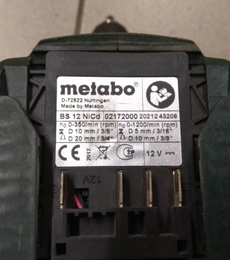 Продам б/у шуруповёрт Metabo BS 12 NiCd.
В комплекте ТОЛЬКО тушка, как на фото!. . фото 4