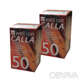 
Wellion Calla Light 100 шт. - доступный комплект из полусотни тестовых полосок,. . фото 1