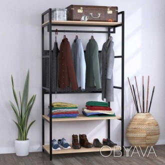 Открытый шкаф для одежды GoodsMetall в стиле Лофт изготовлен из профилированной . . фото 1