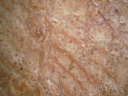  Мрамор Aegean Rose — Турецкий мрамор насыщенного, красно-оранжевого цвета, с бе. . фото 1
