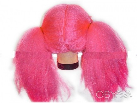 Детский карнавальный парик розовый для девочек.
Материал - искусственный волос.
. . фото 1