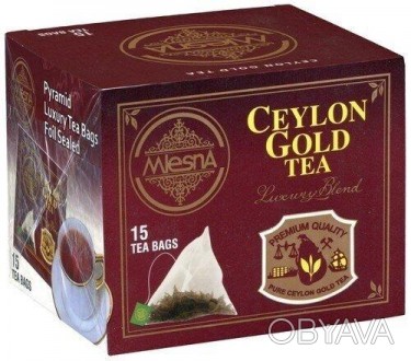 Черный чай Цейлон Голд Млесна, 30г, 15 пирамидок, в картонной упаковке Mlesna – . . фото 1