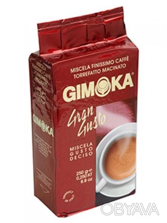 Молотый кофе Gimoka Gran Gusto - купаж отборных зерен бразильской Арабики и афри. . фото 1