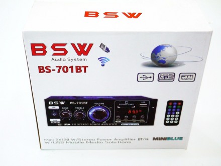 BSW BS-701BT Bluetooth Стерео Усилитель звука
Стерео усилитель BSW BS-701BT Blu. . фото 8