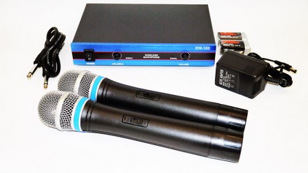 Радиосистема DM EW 100  база 2 радиомикрофона
Микрофон для вокала, пения, карао. . фото 8