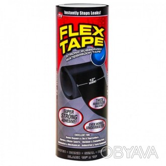 Водонепроницаемая изоляционная лента Flex Tape — это прочная прорезиненная водон. . фото 1