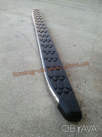  Пороги алюминиевые BlackLine для Fiat Doblo 2000-2010 Long изготовлены из специ. . фото 1
