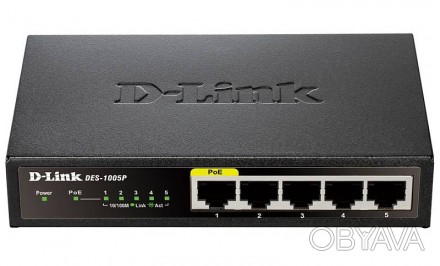 Коммутатор D-Link DES-1005P/E NEW Retail. . фото 1