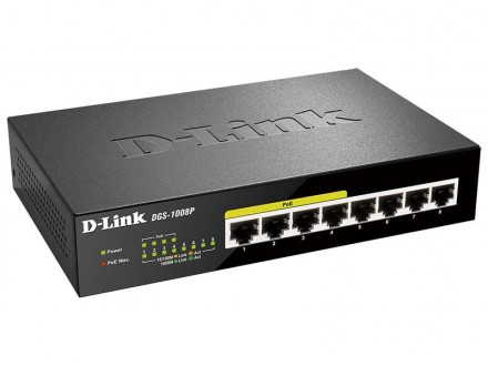 Коммутатор D-Link DGS-1008P с 8 портами 10/100/1000Base-T. Киев. фото 1 Коммутатор D-Link DGS-1008P с 8 портами 10/100/1000Base-T. Киев. фото 1