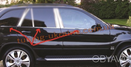  Нижняя окантовка окон Carmos на BMW X5 E70 2007-2013 изготовлены из нержавейки . . фото 1